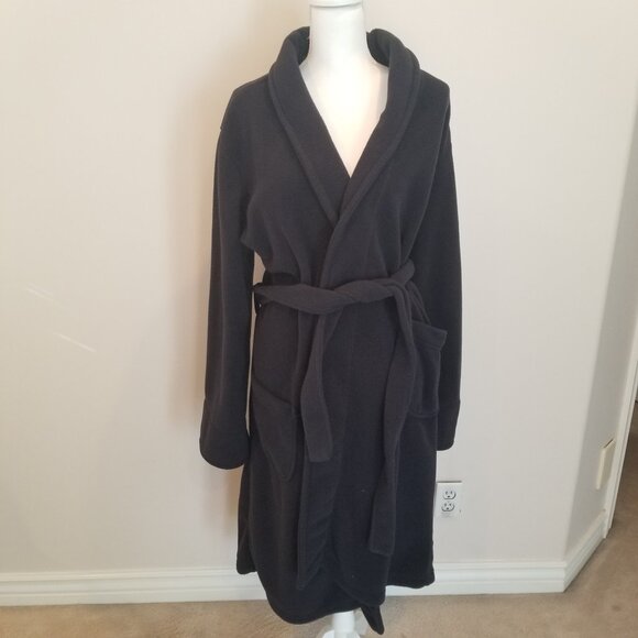 LANDSEND MEN'S FLEECE ROBE NAVY CALF LENGTH M/38-40R - Picture 2 of 5